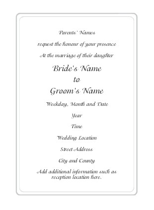 Wedding Simplicity Wedding Invitations