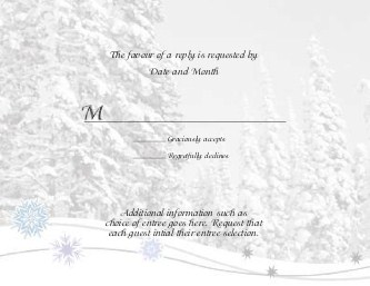 Winter Romance Reply Cards