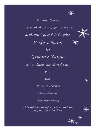 Wintertime Wonder Wedding Invitations