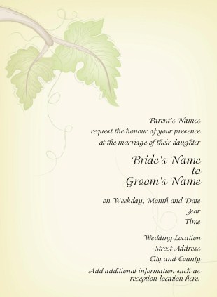 Loving Vines Wedding Invitations