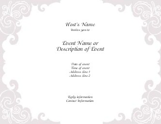 Traditional Scroll Hen Night Invitations