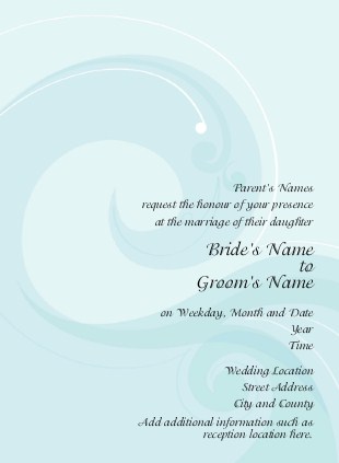 Waves of Love Wedding Invitations