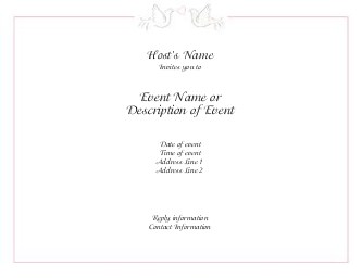 Wedding Doves Hen Night Invitations