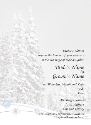 Winter Romance Wedding Invitations