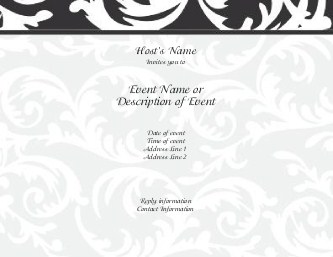 Classic Black and White Flair Hen Night Invitations