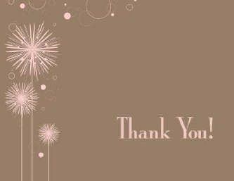 Bubbles and Blooms Wedding Thank You Cards