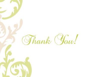 Elegant Swirl Wedding Thank You Cards