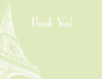 Paris Romance Wedding Thank You Cards