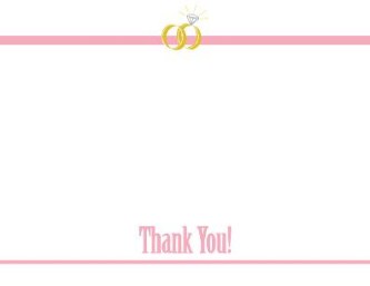 Rings are Rosy Wedding Thank You Cards