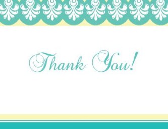 Scalloped Flourish Wedding Thank You Cards