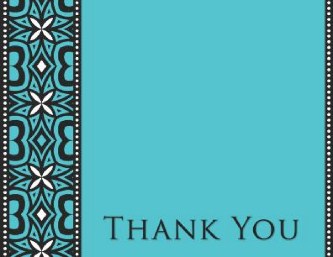 Stylish Brocade Wedding Thank You Cards