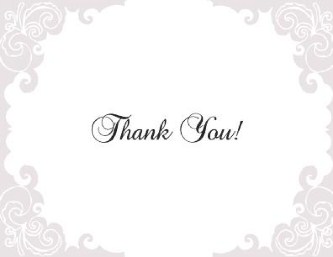 Traditional Scroll Wedding Thank You Cards