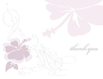 Blossoming Romance Wedding Thank You Cards
