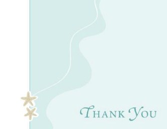 Seaside Romance Wedding Thank You Cards