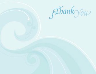 Waves of Love Wedding Thank You Cards