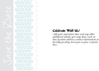 Circles of Love Standard Sized Save the Date Postcards