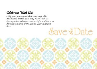 Patterns of Love Standard Sized Save the Date Postcards
