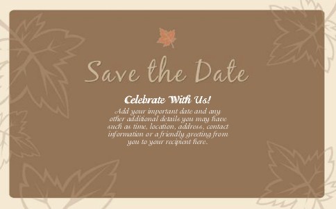 Autumn Bliss Oversized Save the Date  Postcards