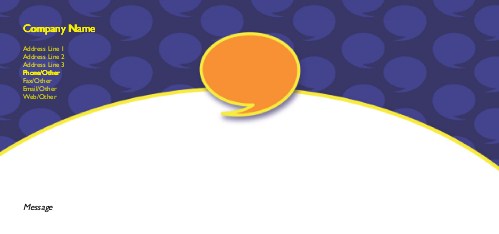 Buzz Bubble Full Colour Compliment Slips