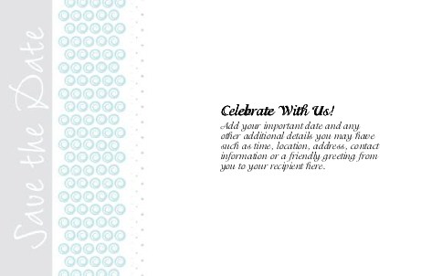 Circles of Love Oversized Save the Date  Postcards