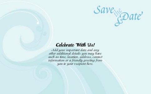 Waves of Love Oversized Save the Date  Postcards