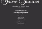 Classic Black and White Flourish Postcard Invitation-Standard