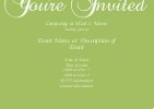 Dark Citron Flourish Postcard Invitation-Standard