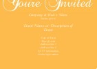 Tangerine Flourish Postcard Invitation-Standard