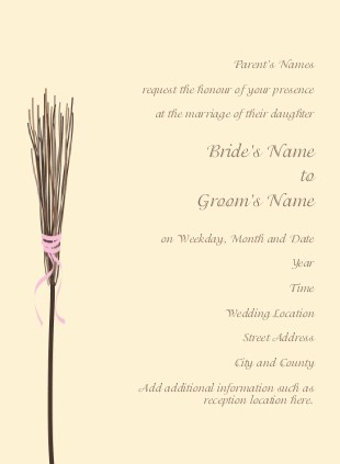 Bridal Broom Wedding Invitations
