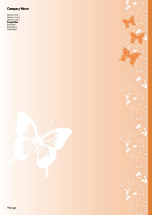Orange Float A4 Recycled Letterhead