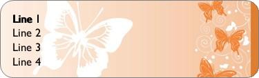 Orange Float Return Address Labels