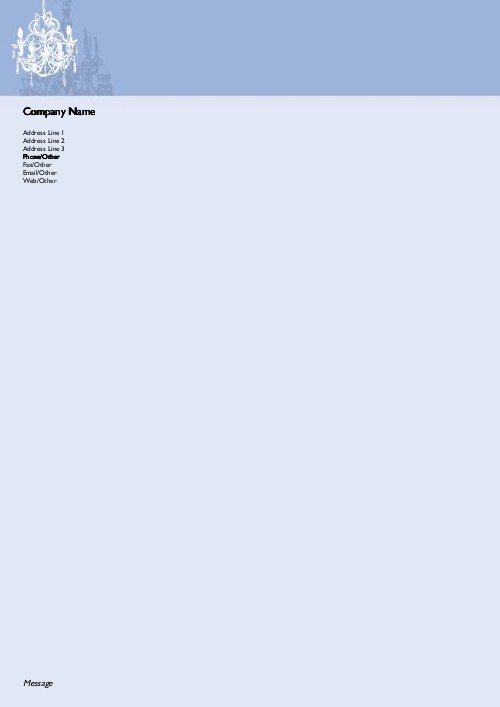 Chandelier Chic A4 Recycled Letterhead