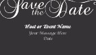 Classic Black and White Flourish Save the Date Magnets