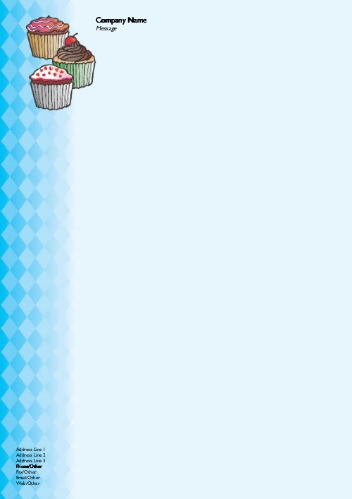 Cute Fairycakes A4 Recycled Letterhead