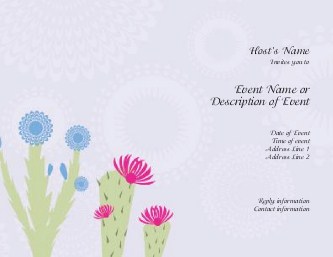Desert Flower Hen Night Invitations