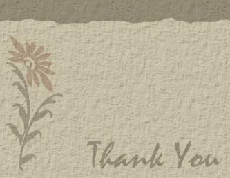 Natural Nuptials Wedding Thank You Cards