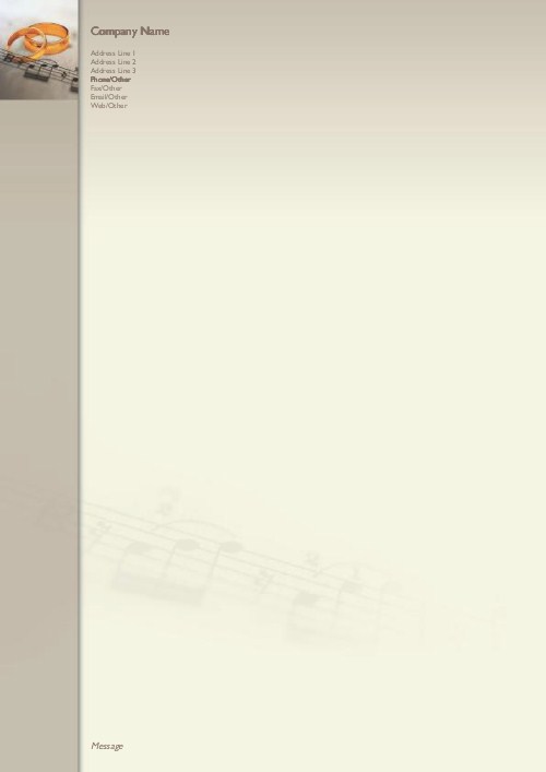 Romantic Music A4 Recycled Letterhead