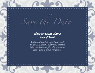 Charming Elegance Large Save the Date Magnets