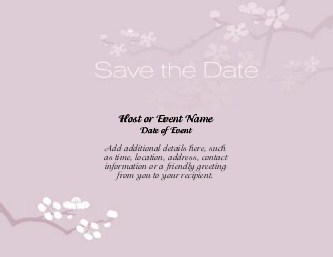 Cherry Blossom Romance Large Save the Date Magnets