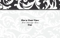 Classic Black and White Flair Save the Date Magnets