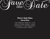Classic Black and White Flourish Large Save the Date Magnets