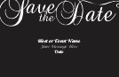 Classic Black and White Flourish Save the Date Cards
