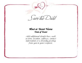 Cupid's Arrow Large Save the Date Magnets
