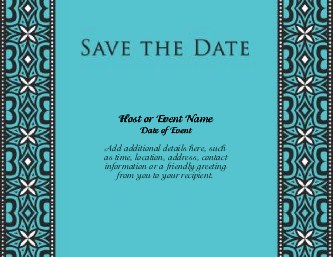 Stylish Brocade Large Save the Date Magnets