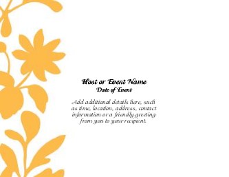 Tangerine Floral Large Save the Date Magnets