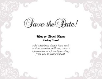 Traditional Scroll Large Save the Date Magnets