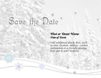Winter Romance Large Save the Date Magnets