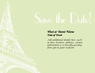 Paris Romance Large Save the Date Magnets