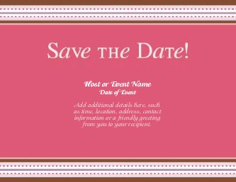 Passion in Pink Large Save the Date Magnets