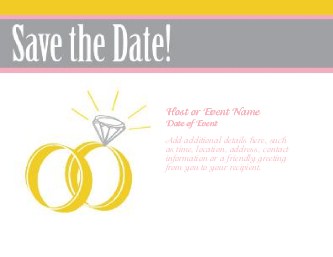 Rings are Rosy Large Save the Date Magnets